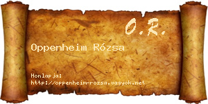 Oppenheim Rózsa névjegykártya