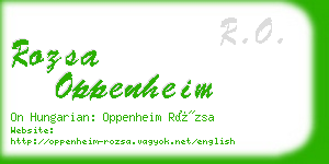 rozsa oppenheim business card